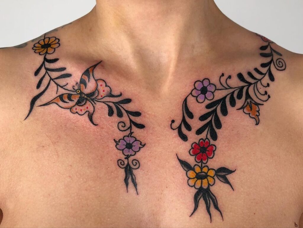 Folk Art Chest Tattoo