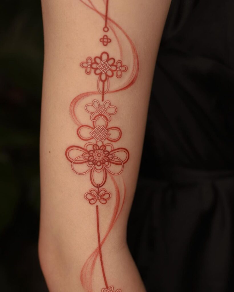 Folk Art Tie Knot Tattoo