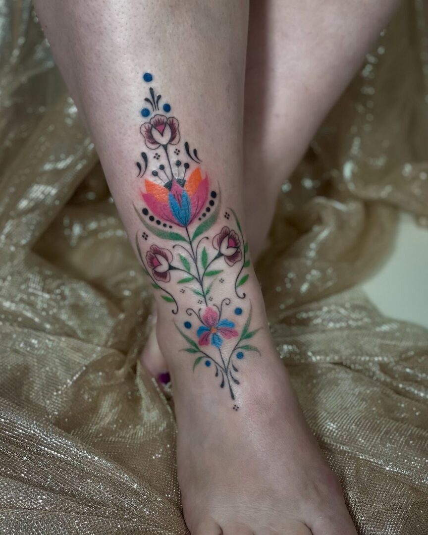 27 Colorful & Vibrant Folk Art Tattoos That Are Beyond Creative
