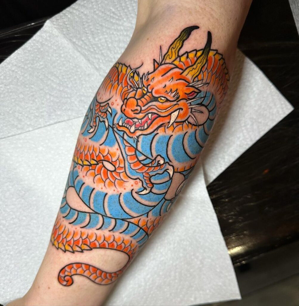 Freehand Dragon Tattoo