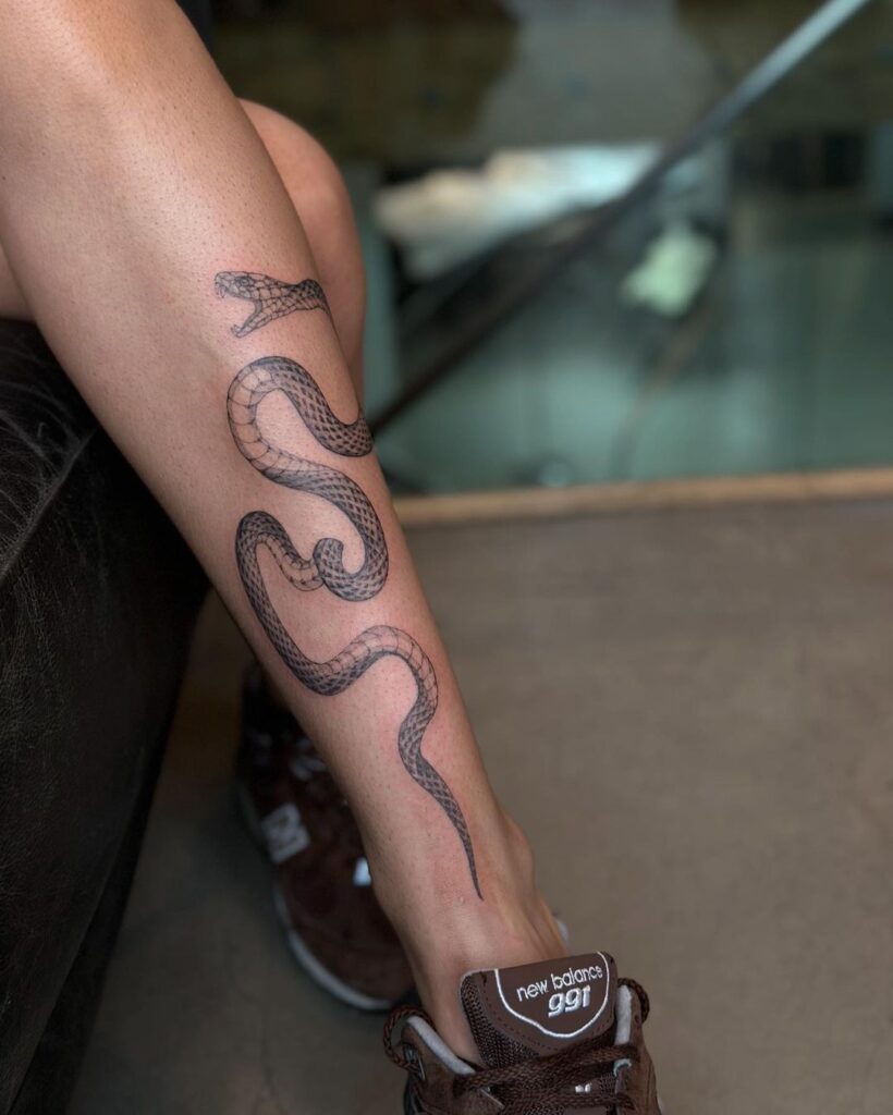 Freehand Snake Tattoo