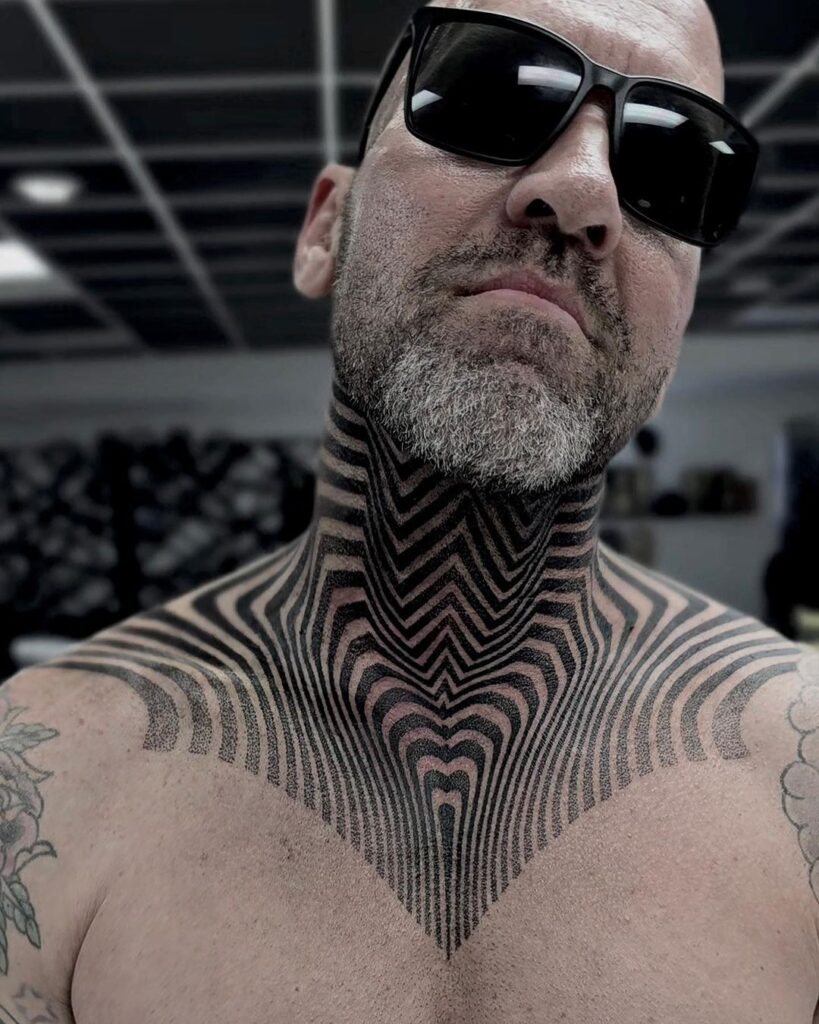 Geometric Fusion Neck And Throat Ink