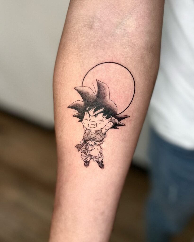 Goku Anime Tattoo