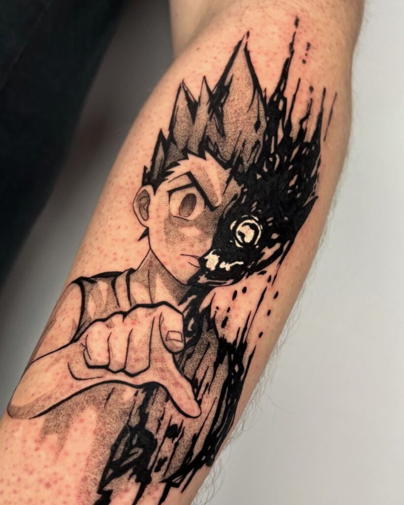 Tatuagem de anime Gon Freecss