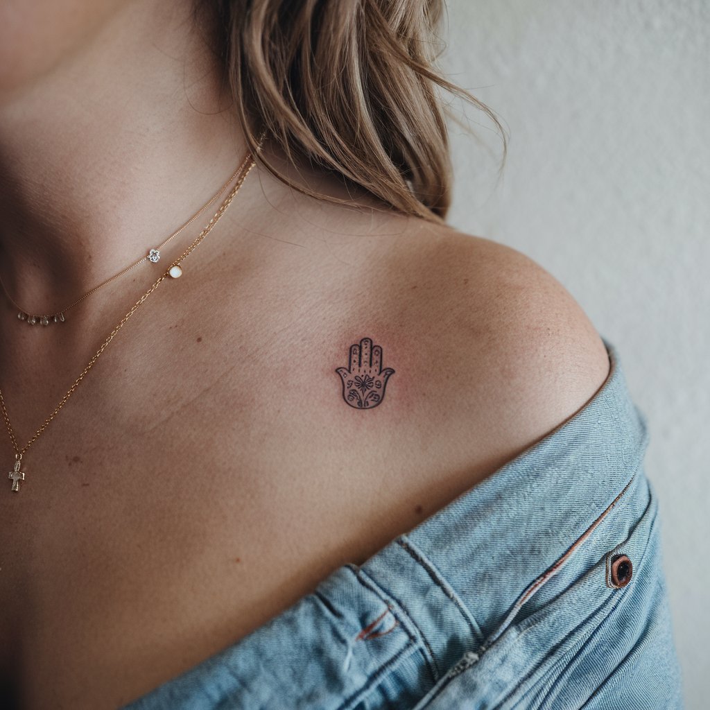 Hamsa Hand Symbol Tattoo