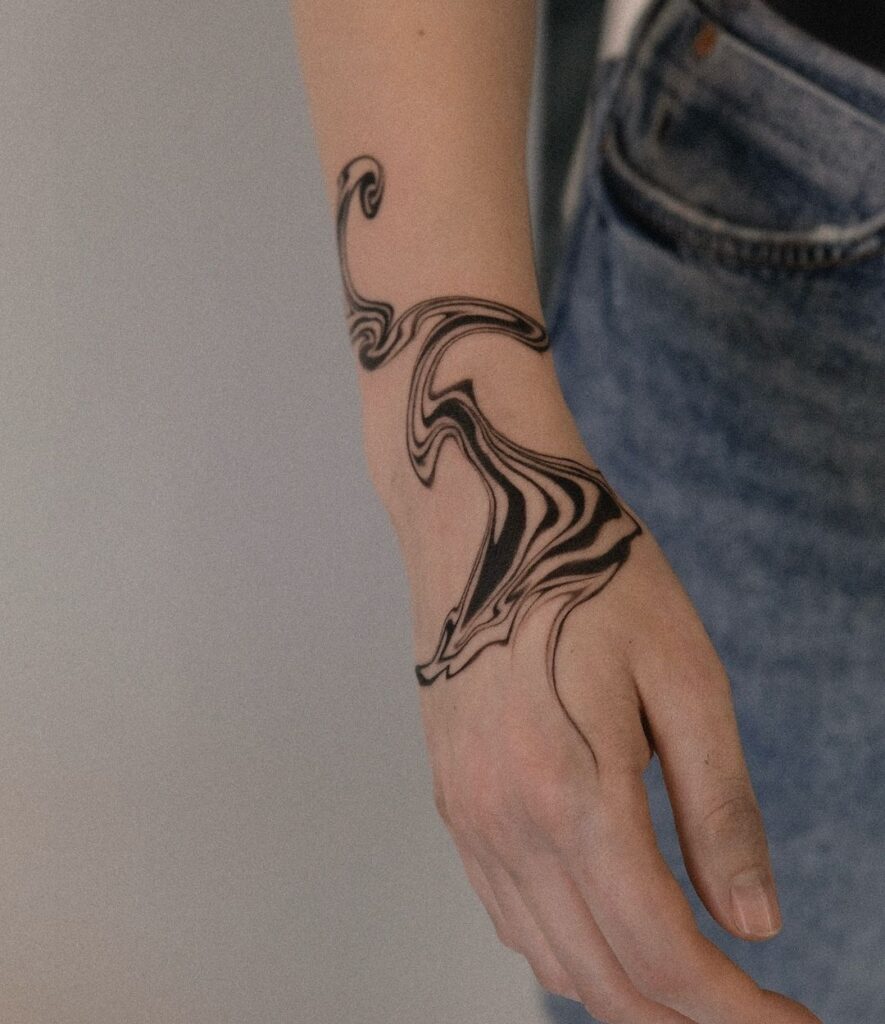 Tatuagem de fluxo de mão