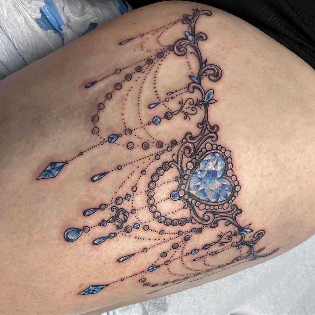 Jewelry Thigh Tattoo