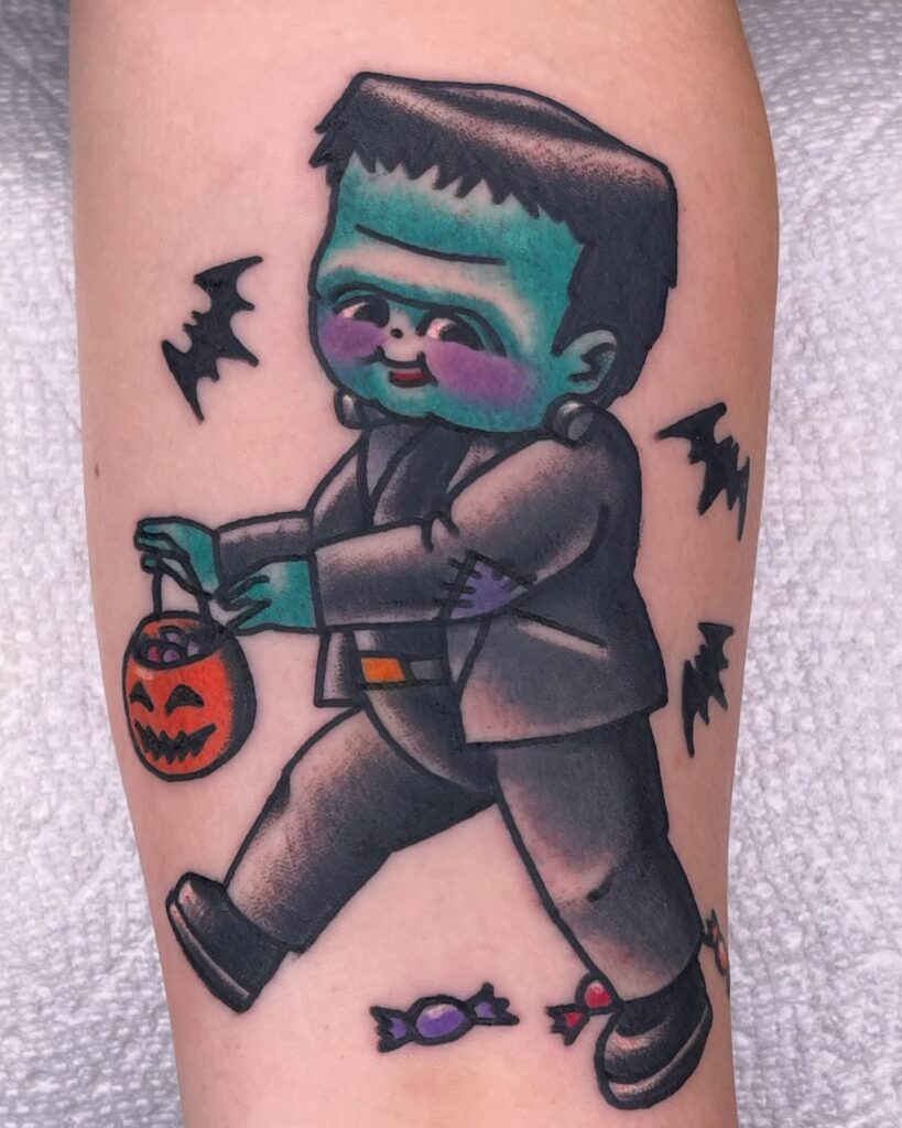 Kewpie Frankenstein Tattoo