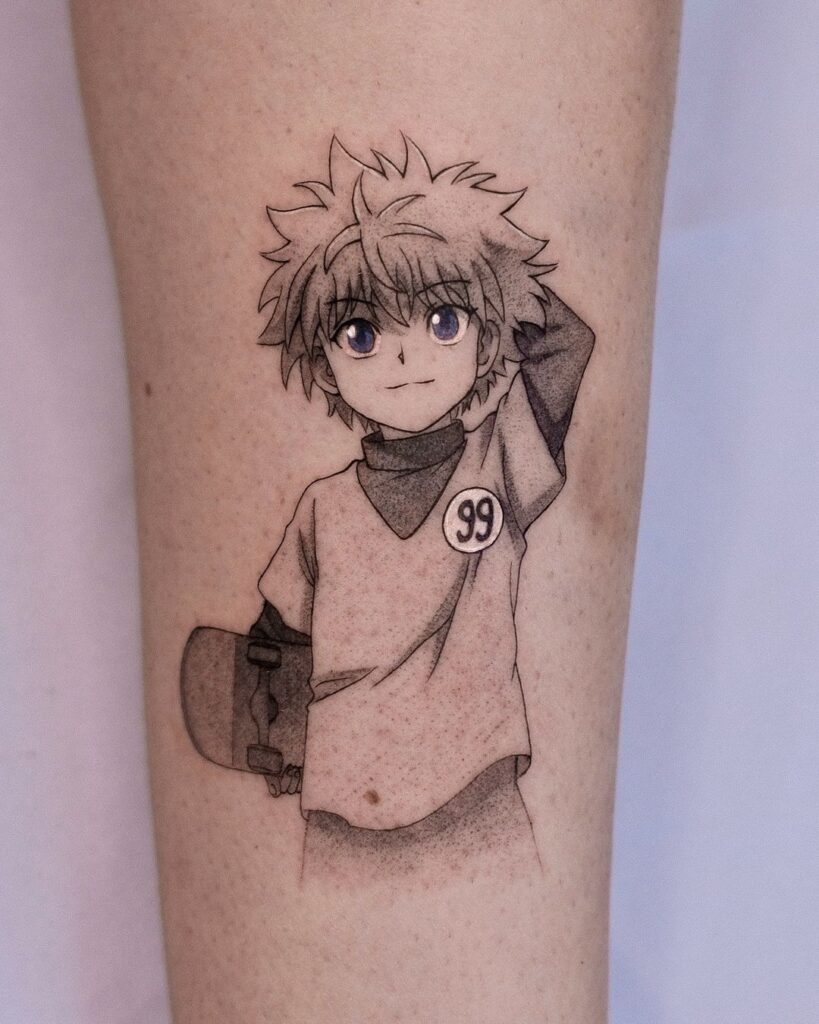 Killua Anime Tattoo Design