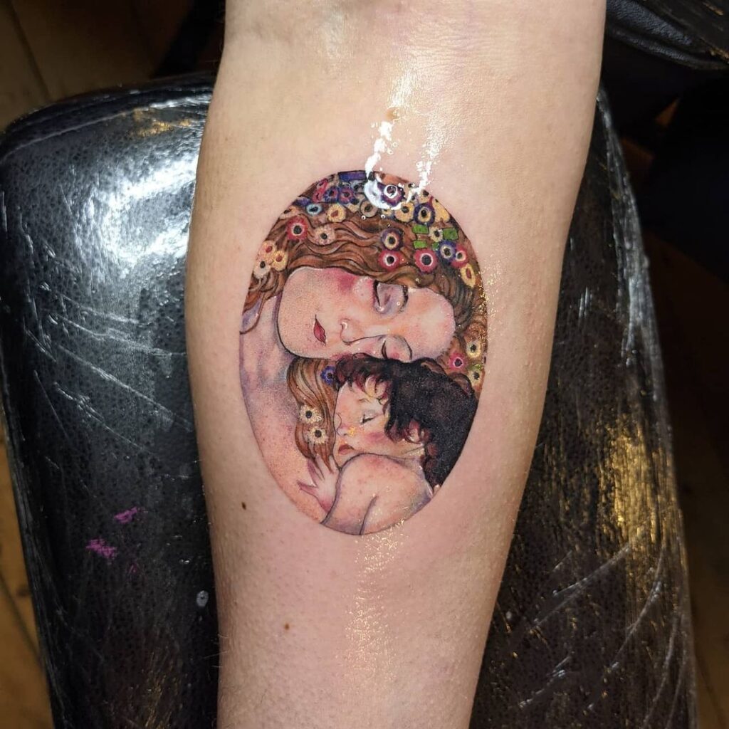 Tatuaje de pintura de Klimt