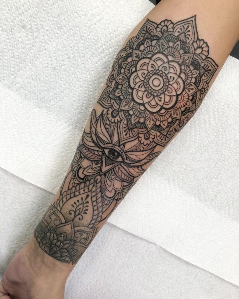 Mandala & Third Eye Tattoo