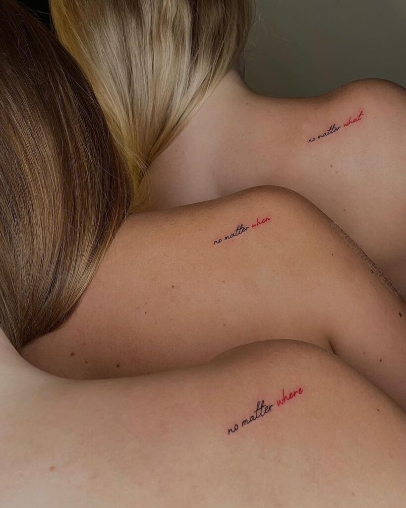 Matching Quote Tattoo