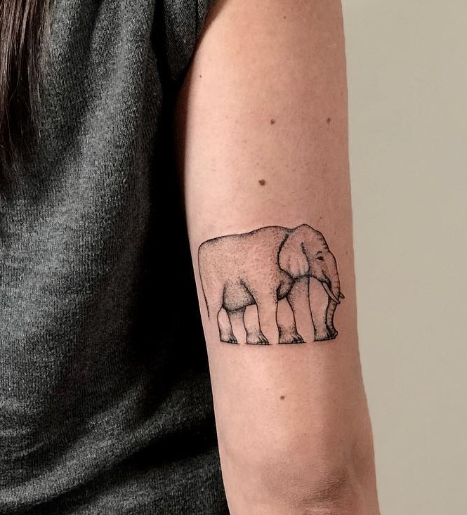 Mind-Bending Elephant Tattoo