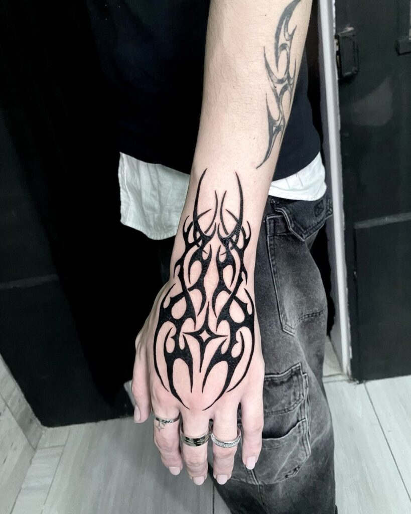 Neo Tribal Hand Tattoo