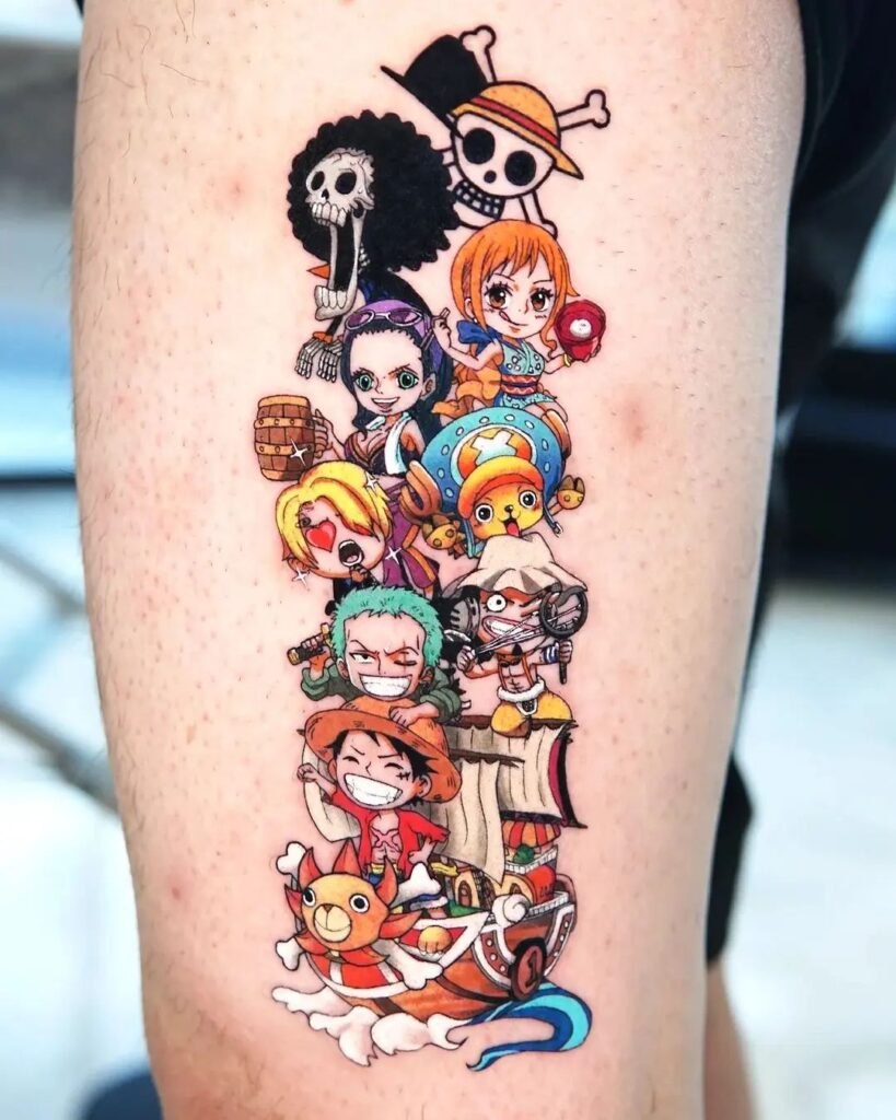 One Piece Anime Characters Tat