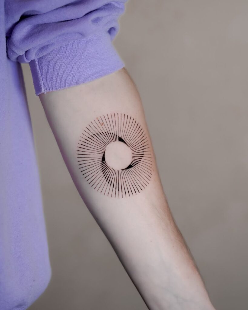 Optical Illusion Spiral Tattoo