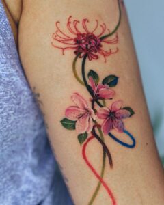 22 Red Spider Lily Tattoos That Are Simply Remarkable