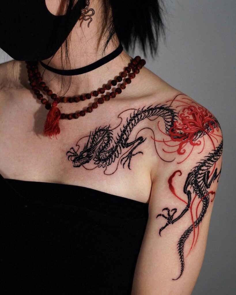 Red Spider Lily & Dragon Tattoo