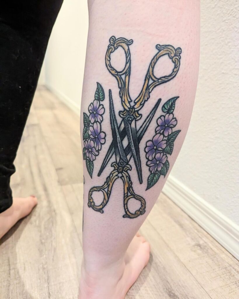 Scissors Sapphic Tattoo