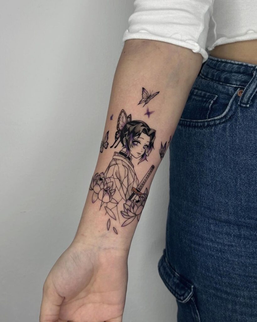 Tatuagem de anime da Shinobu