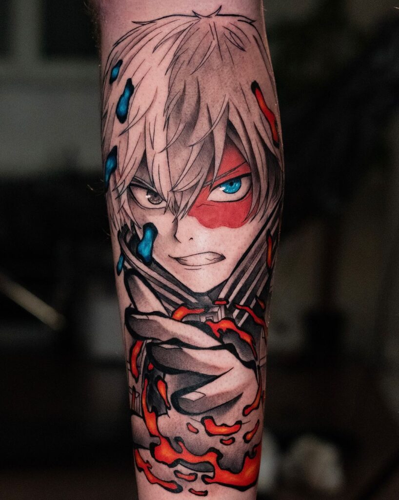 Tinta anime Shoto Todoroki