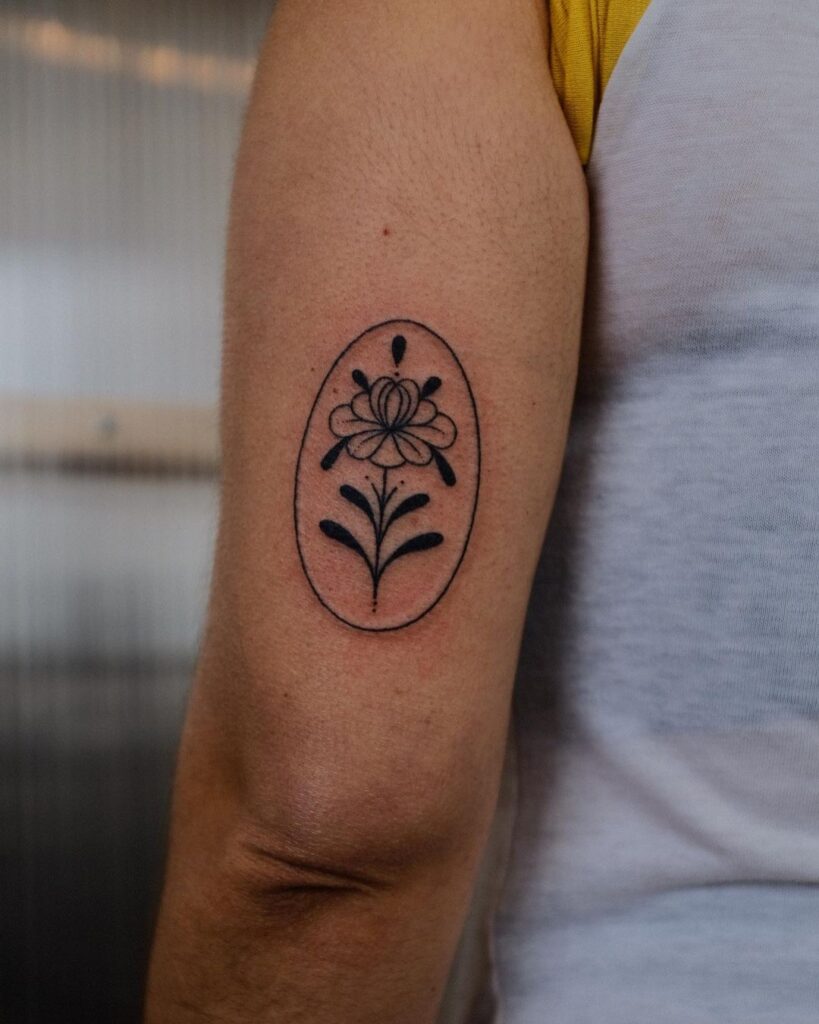 Simple Folk Art Tattoo