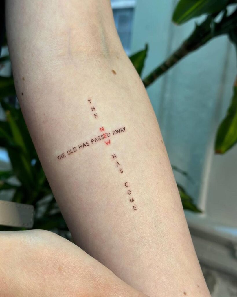 Small Crossword Quote Tattoo