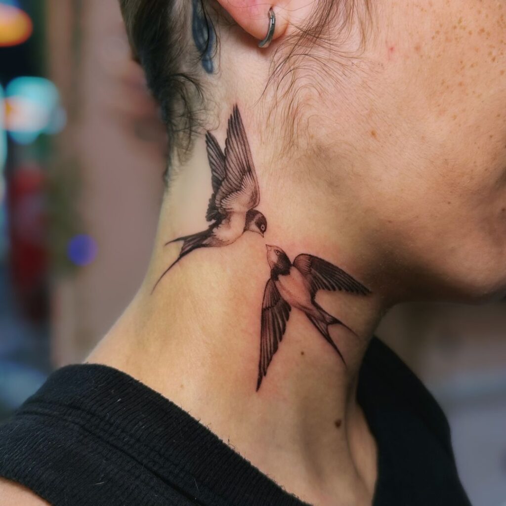 Sparrows Neck Tat