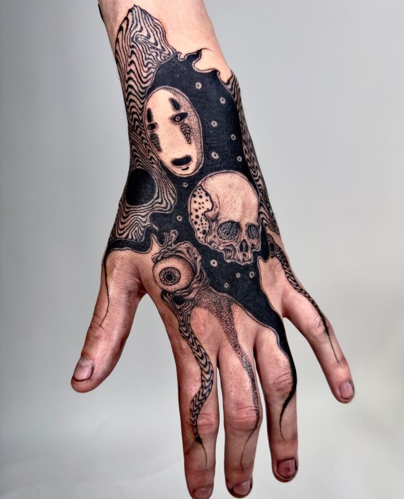 Spooky Hand Tattoo