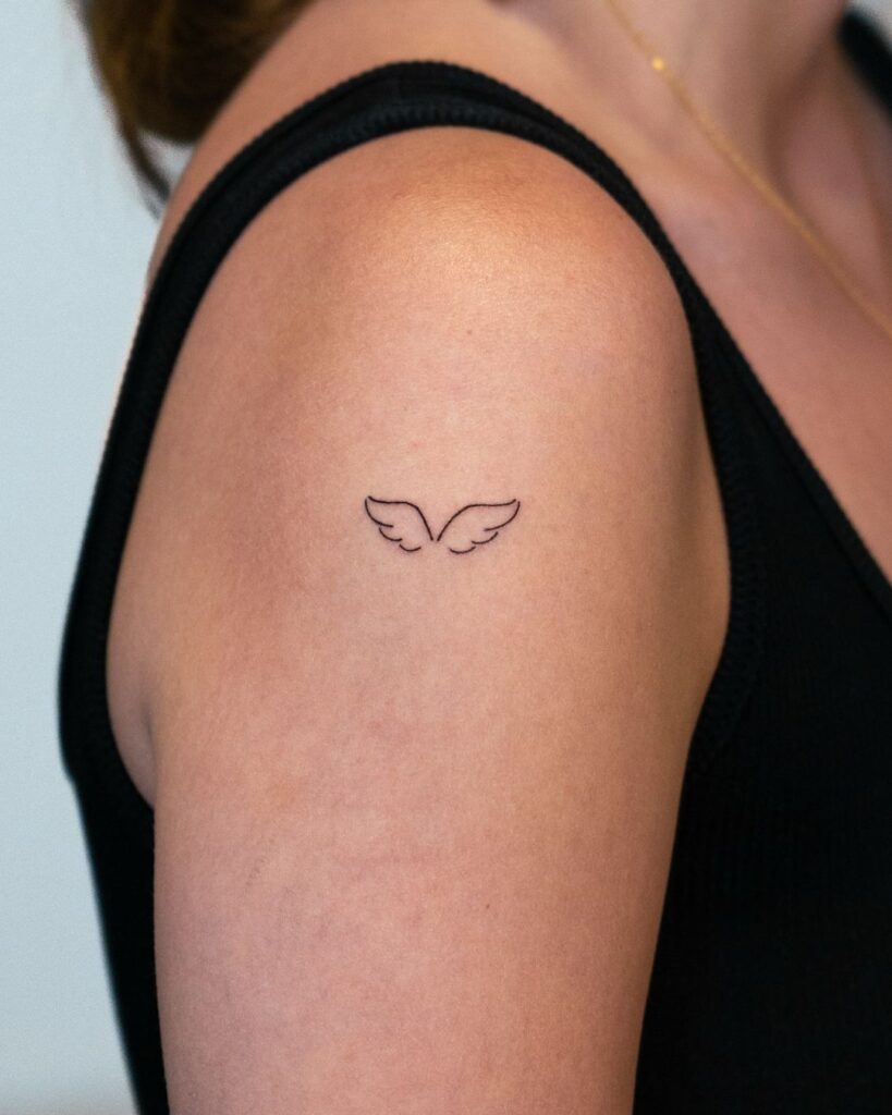 Subtle Wings Tattoo