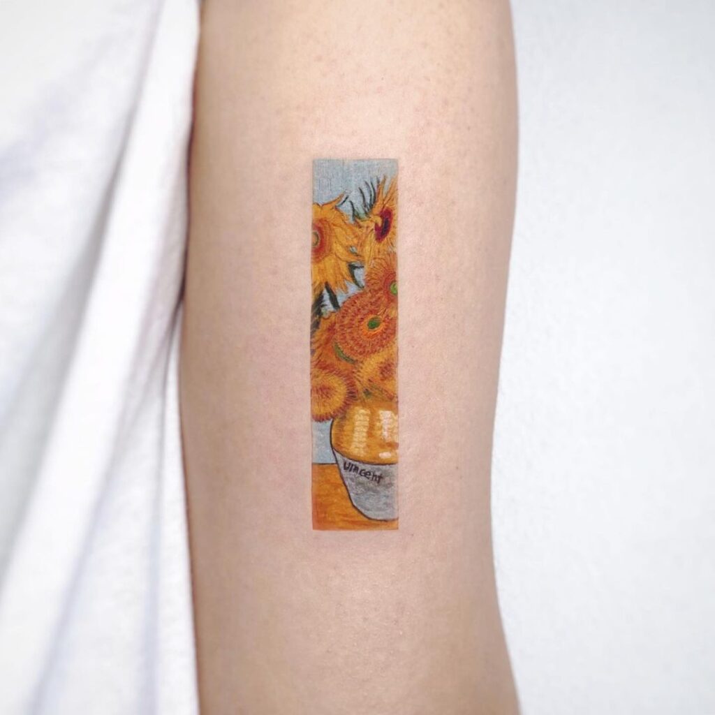 Tatuaje de girasoles