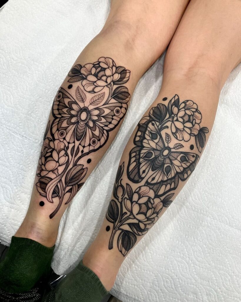 Symmetrical Calf Tattoos