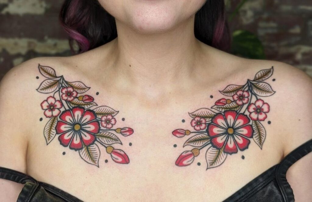 Symmetrical Folk Art Tattoo