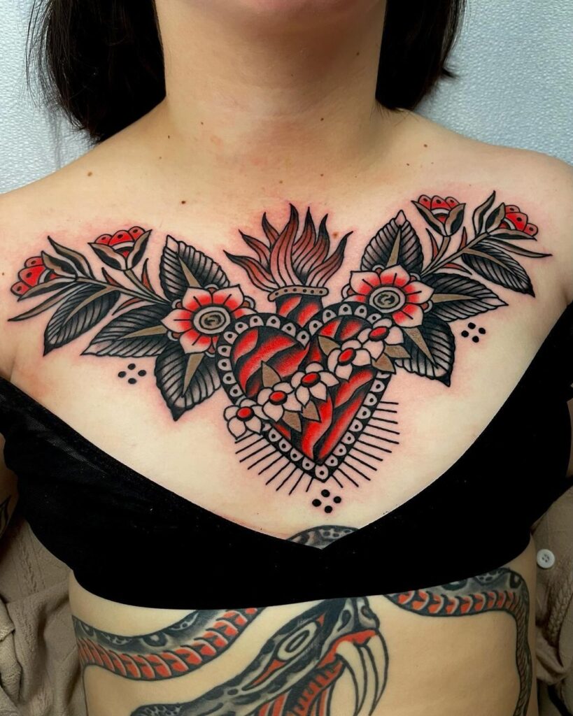 Traditional Chest Tattoo