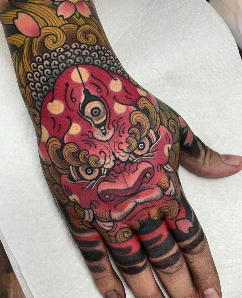 Traditional Japanese Hand Tattoo