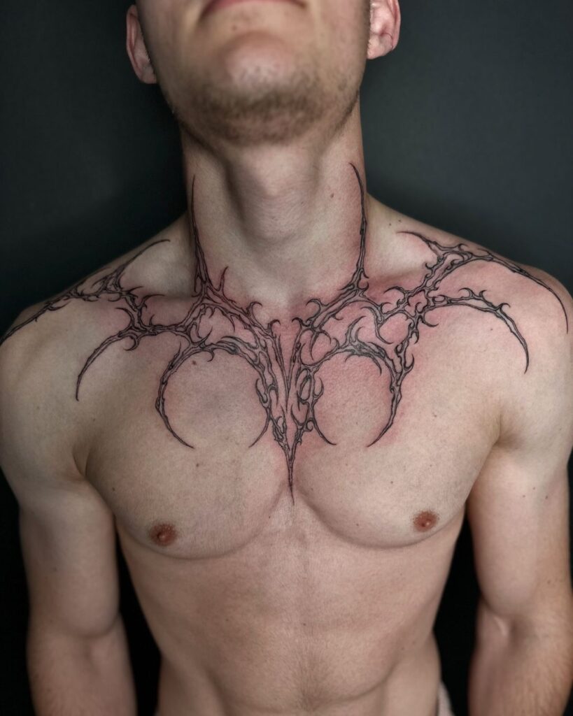 Tribal Chest Tattoo