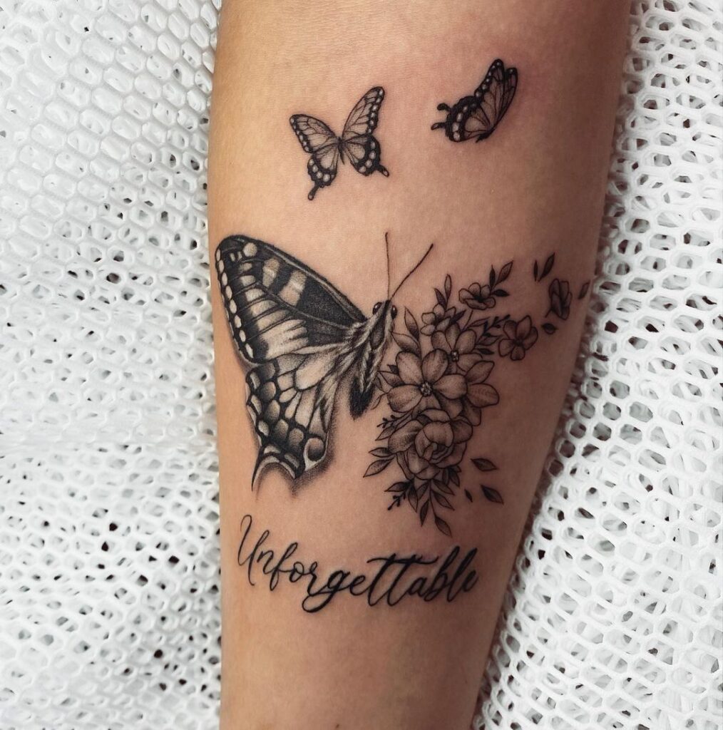 Tatuagem de borboleta inesquecível