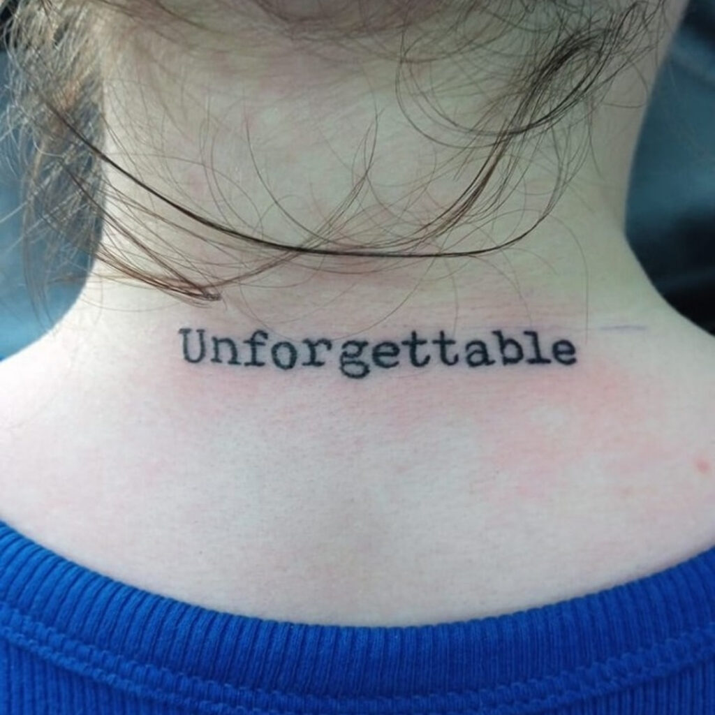 Unforgettable Nape Tattoo