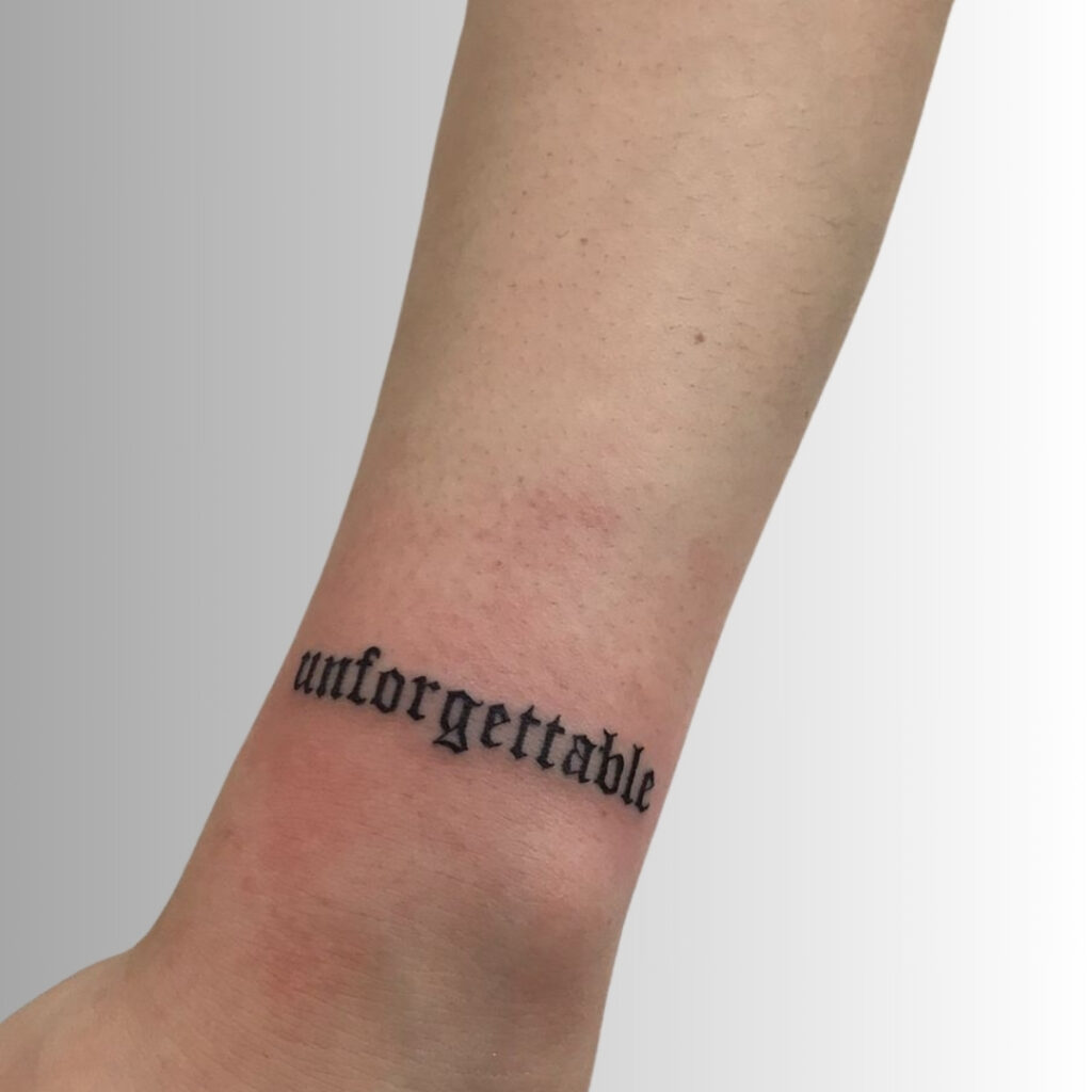 Unforgettable Wrist Script Ink