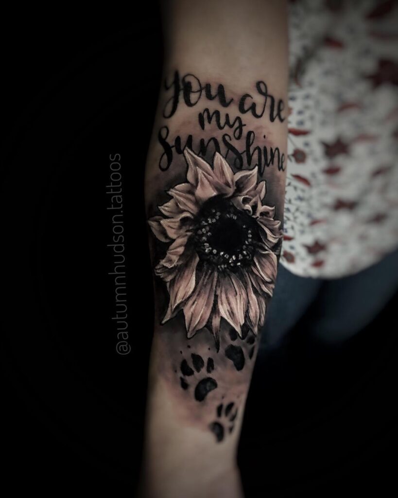 You Are My Sunshine Sunflower Sleeve Ink