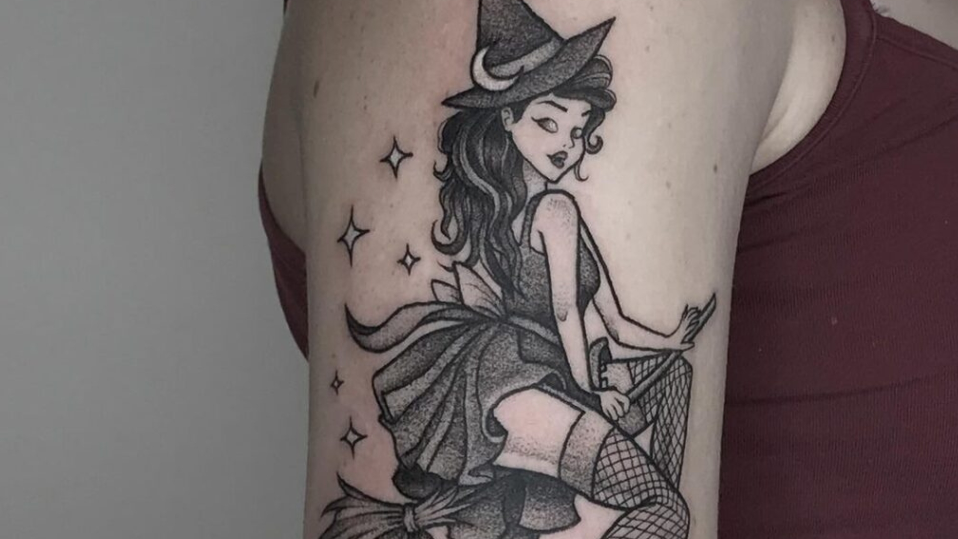 witchy flash tattoo