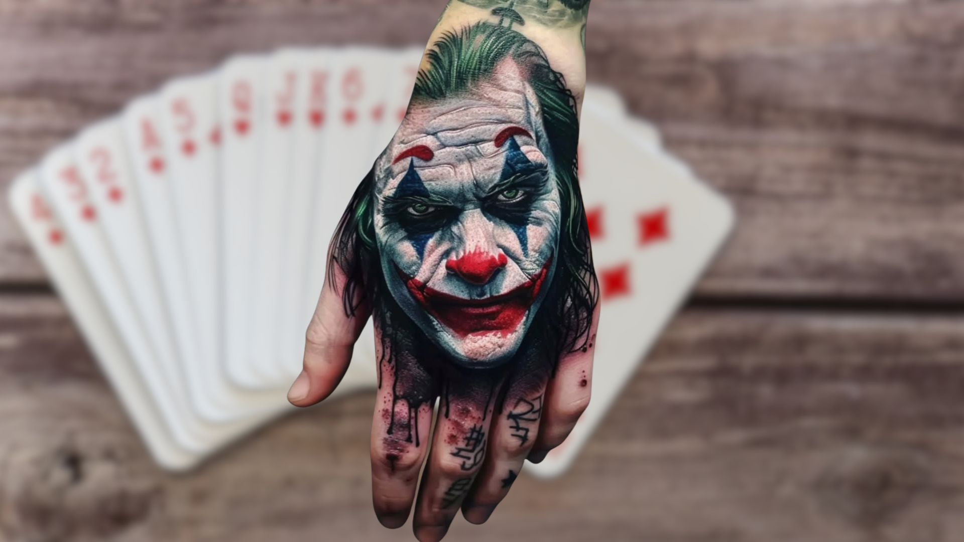 tatuagens de mãos joker