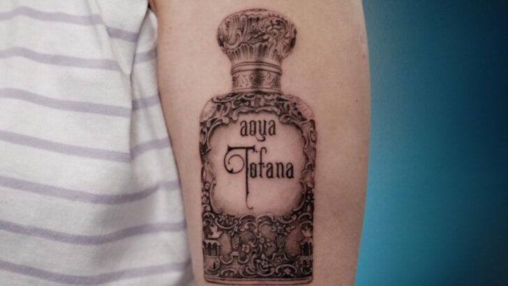 14 fantastici tatuaggi Aqua Tofana ispirati ai racconti delle vecchie mogli.