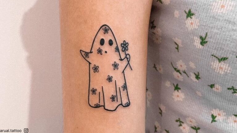mini ghost tattoo