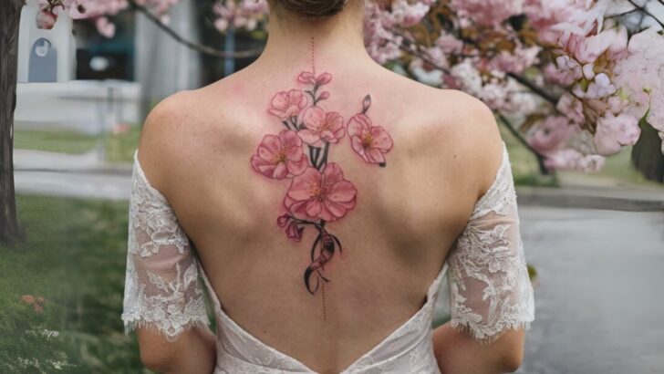 24 lindos desenhos de tatuagens de flores de cerejeira com um significado poderoso