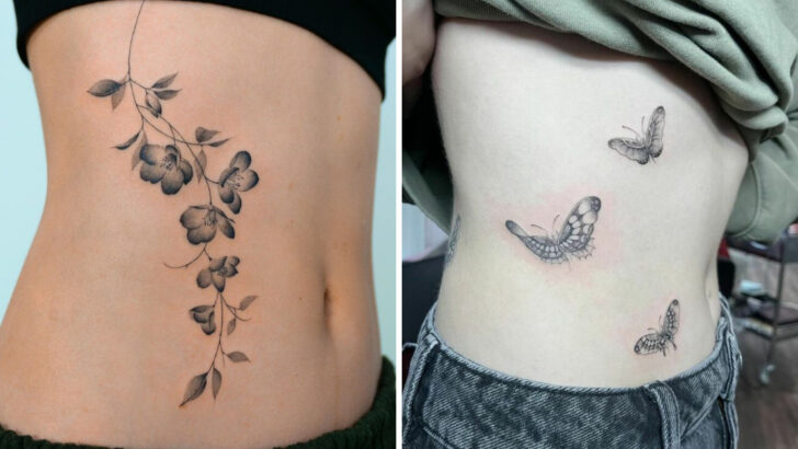 26 Bold And Cool Side Stomach Tattoos That Are Pure Art