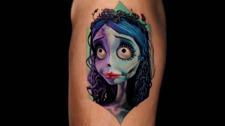 26 Dark, Romantic And Magical Corpse Bride Tattoos For Tim Burton Fans