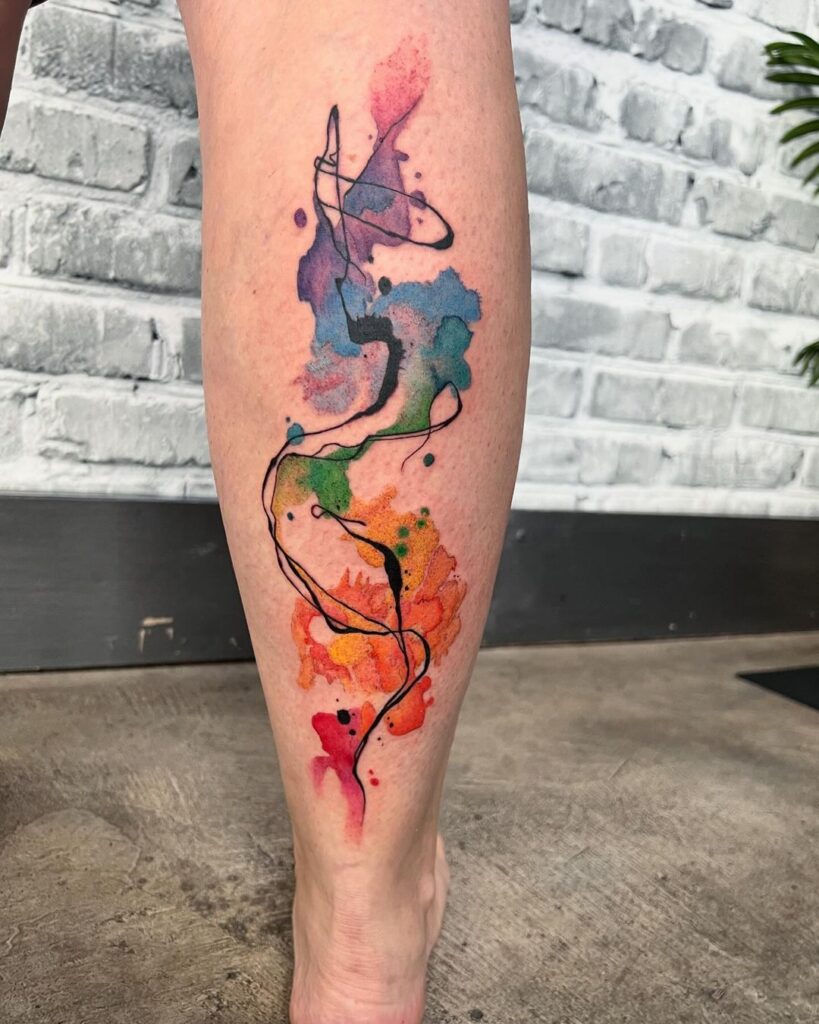 Abstract Watercolor Tattoo