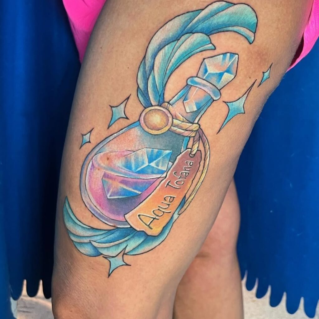 Aqua Tofana And Crystal Tattoo