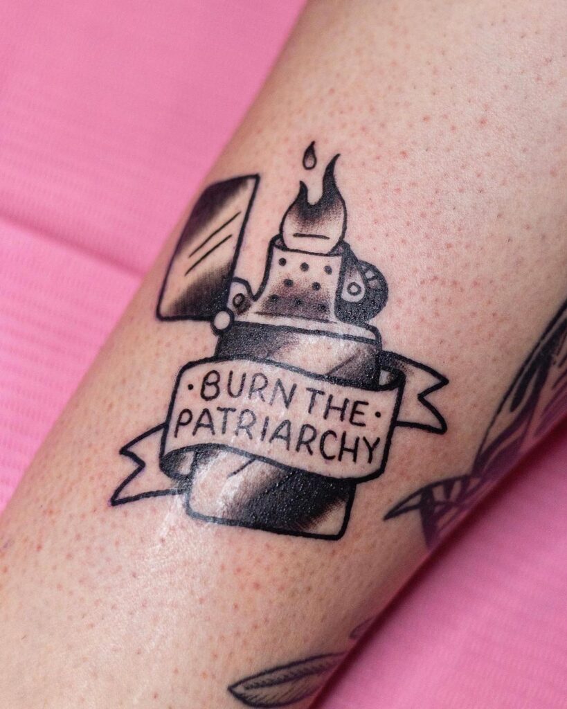 Burn The Patriarchy Tattoo